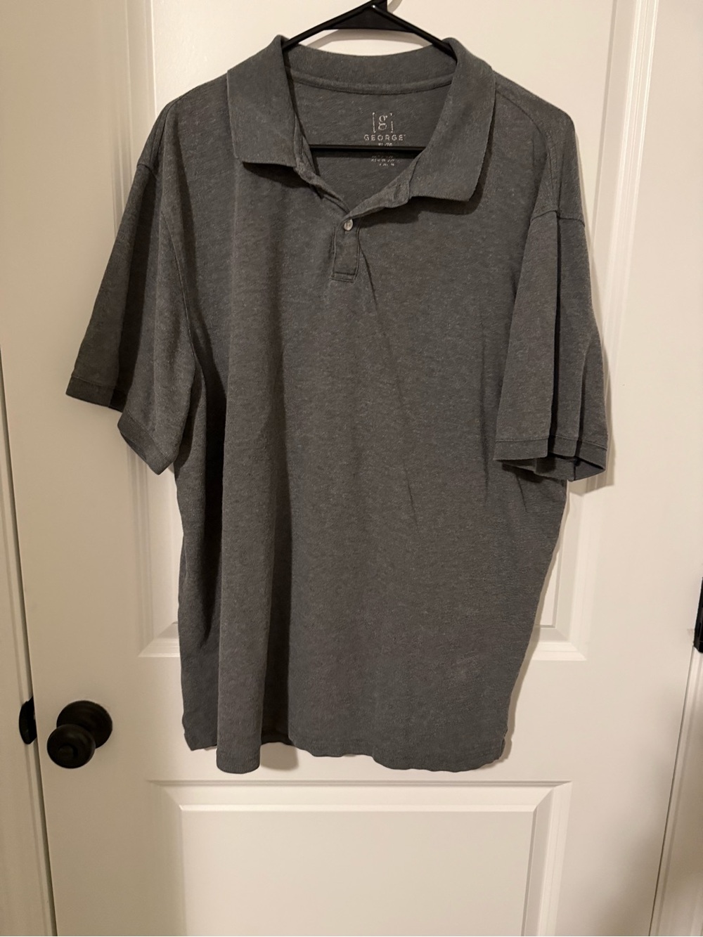 George Men's Charcoal Polo Shirt - Short Sleeve
